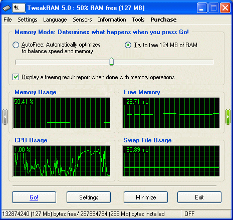 TweakRAM - TweakRAM is a Advanced RAM optimization tool.