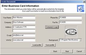 Powerful ease-of-use tool for designing and printing nice looking templates of business cards. With its help you'll be able to create custom cards composed of various graphic shapes.
