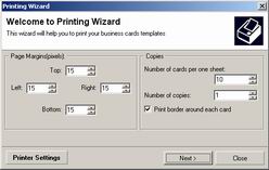 Powerful ease-of-use tool for designing and printing nice looking templates of business cards. With its help you'll be able to create custom cards composed of various graphic shapes.